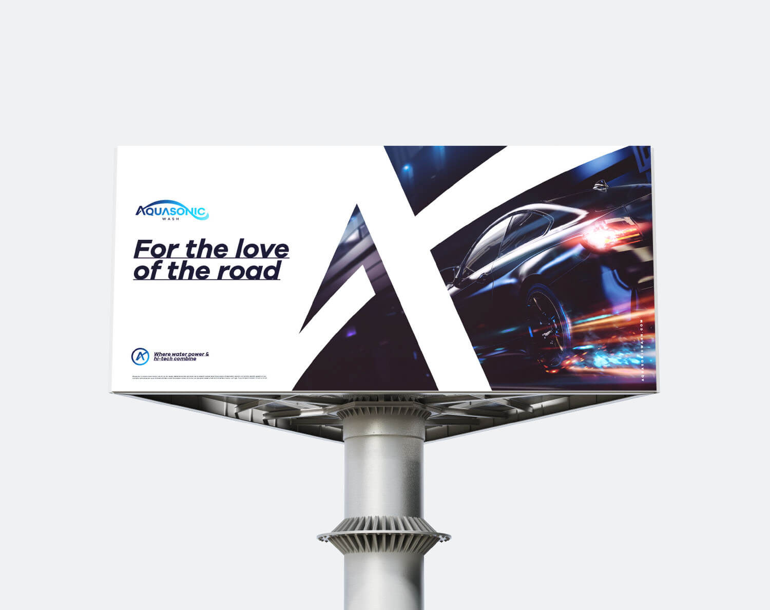 billboard advertising and signage design for Aquasonic carwash