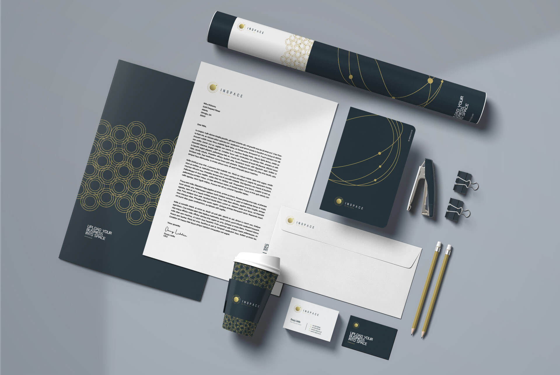 Corporate stationery design for In-Space Missions