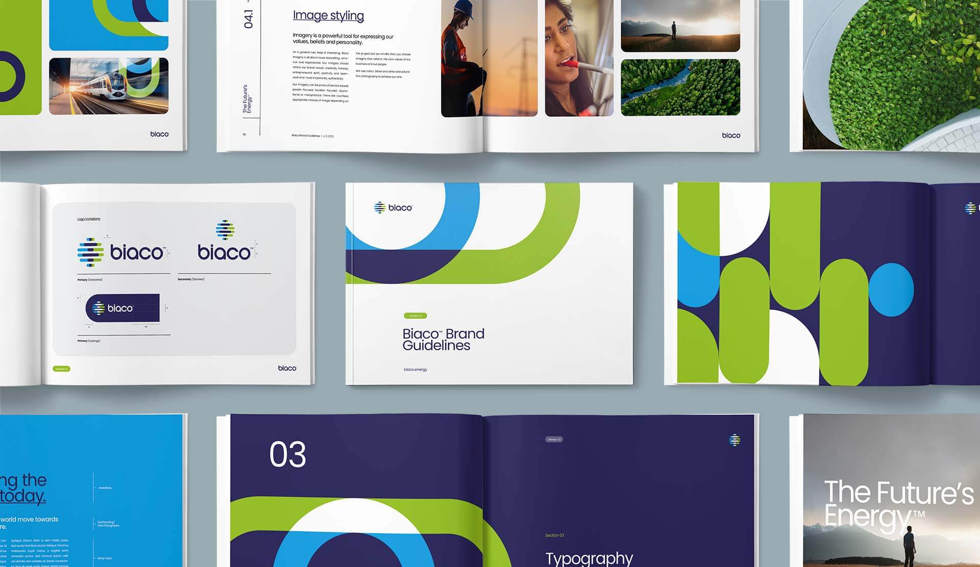 Brand guidelines for new clean energy provider BIACO