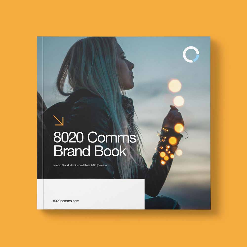 Brand guidelines for Travel PR Agency 8020 Communications designed by Crux Design Agency
