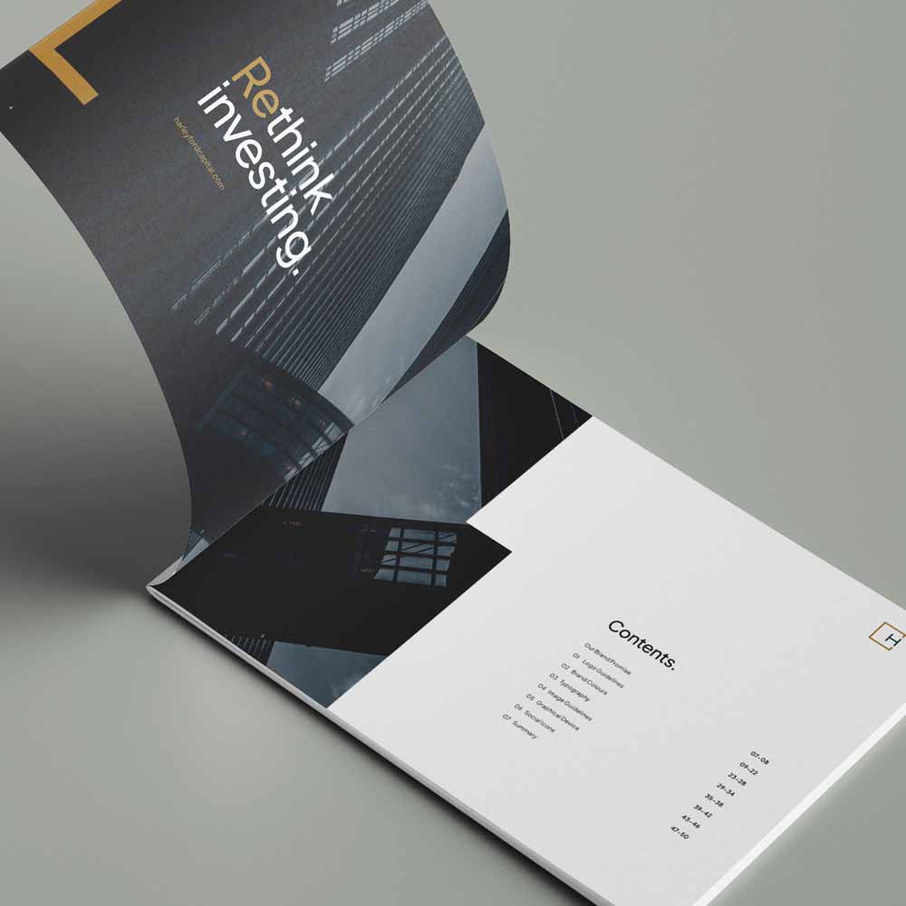 Brand guidelines for Harleycard Capital New Economy Real Estate Investors