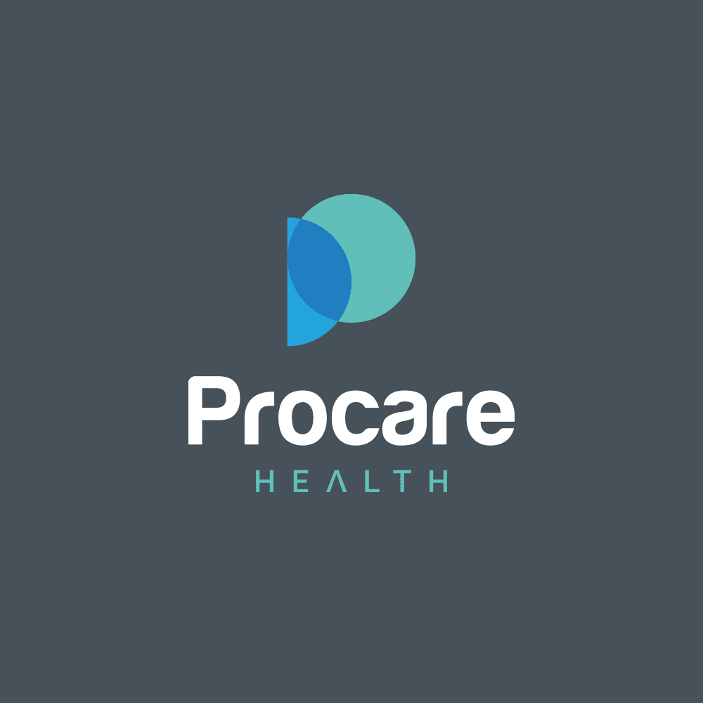 Brand identity / logo for Procare Health created by Crux Design Agency