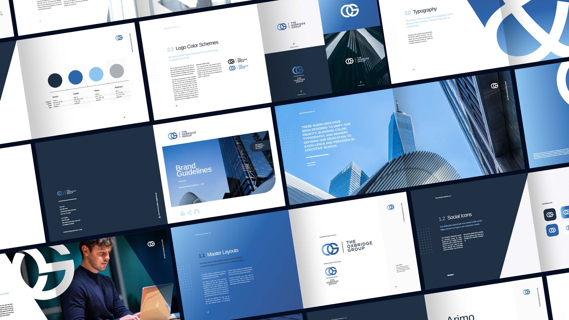 The Oxbridge Group - Executive Search brand guidelines montage