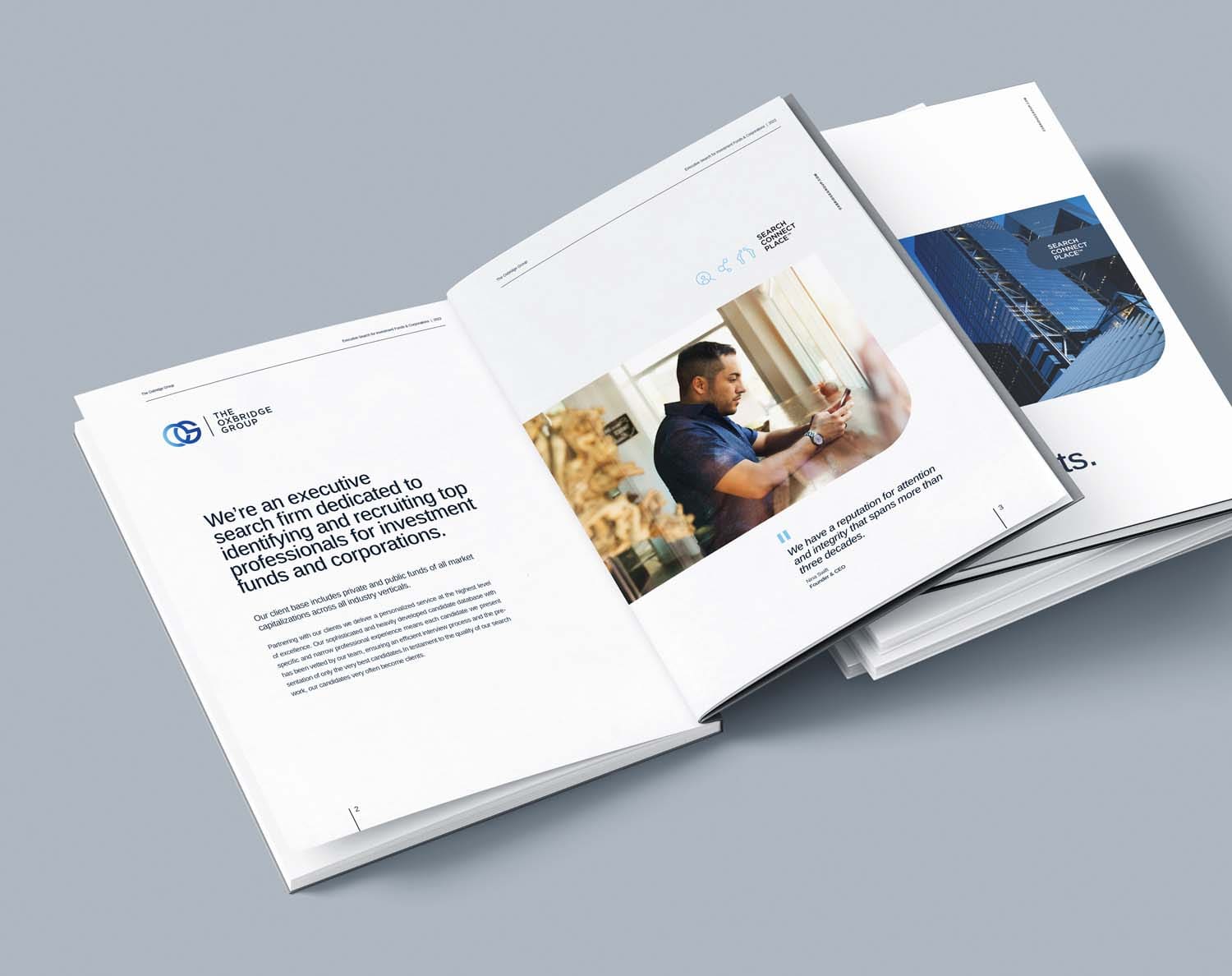 The Oxbridge Group - Executive Search corporate brochure design
